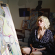 Photo I took of my mom in her art studio.